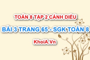 Bài 3 trang 65 Toán 8 Cánh Diều Tập 2